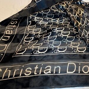 Christian Dior Black and White Scarf
